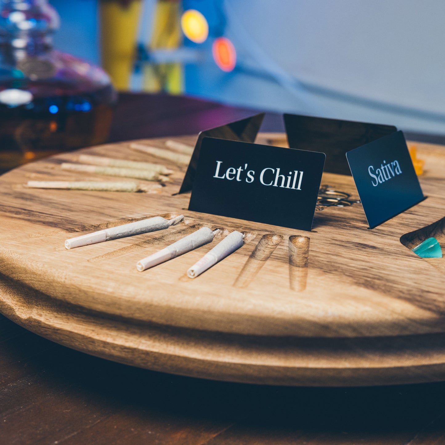 
                  
                    Lazy Dexter Serving Tray showcasing elegant design with labeled spaces for joints, perfect for stylish hosting and entertaining.
                  
                